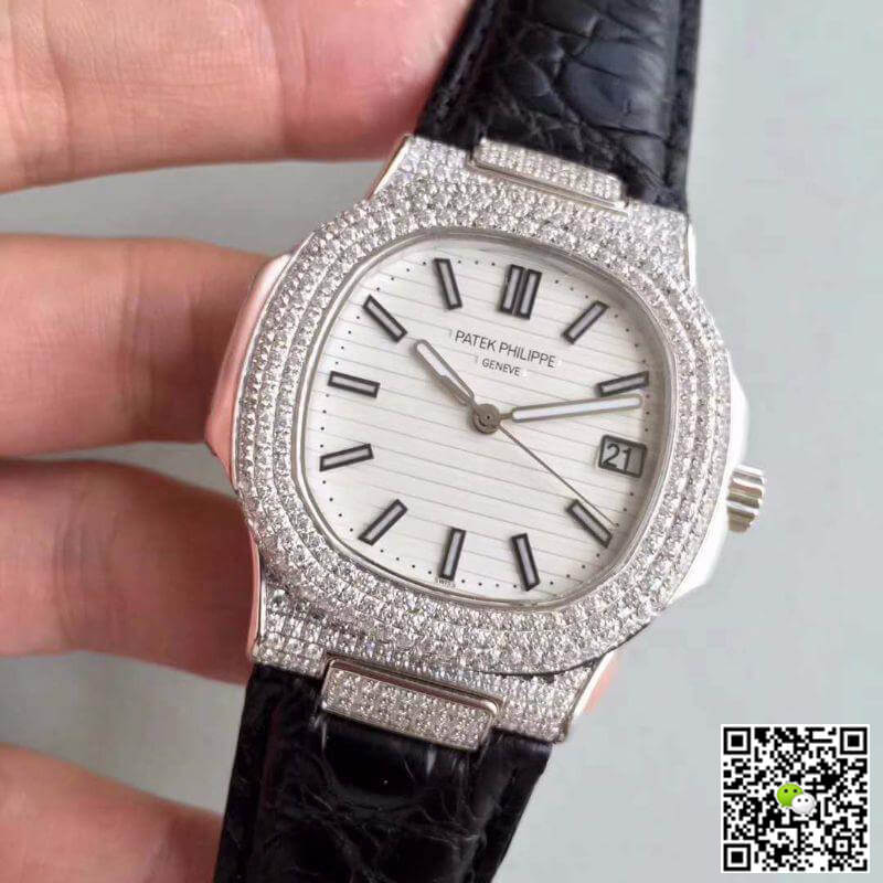 Pat*k Phi1i*pe Replica Nautilus Jumbo 5719/1G-001 1:1 Best Edition Swiss ETA324 White Dial
