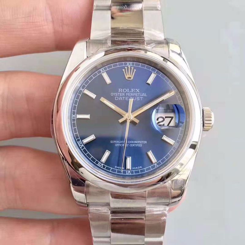 R01ex Dupe Datejust II 36mm 116200 Blue Dial 1:1 Best Edition Swiss ETA3135