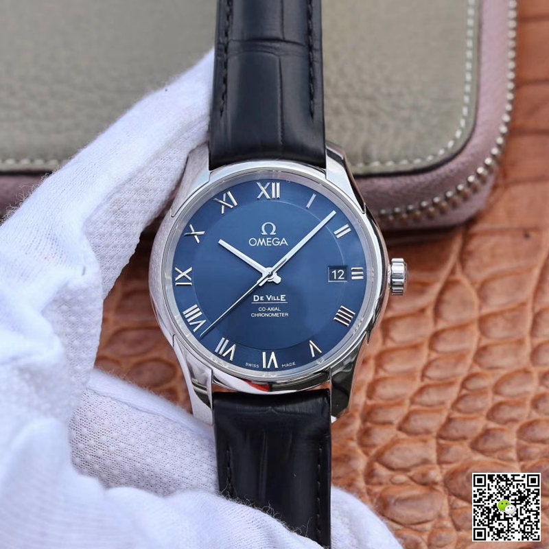 Replica 0me*ga De Ville 431.13.41.21.03.001 1:1 Best Edition VS Factory Blue Dial Swiss ETA8500
