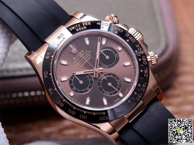 R01ex Daytona Replica M116515LN-0041 1:1 Best Edition Noob Factory Chocolate Dial Swiss ETA4130