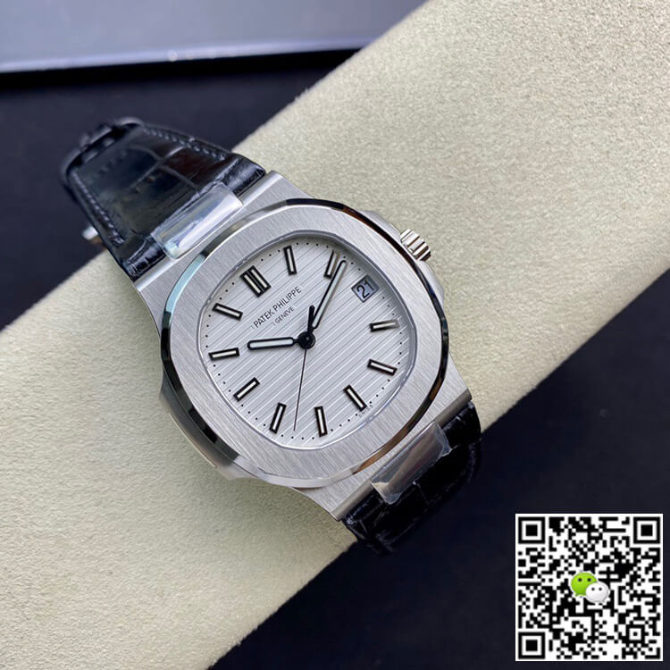 Replica Pat*k Phi1i*pe Nautilus 5711 1:1 Best Edition 3K Factory White Dial Cowhide Strap