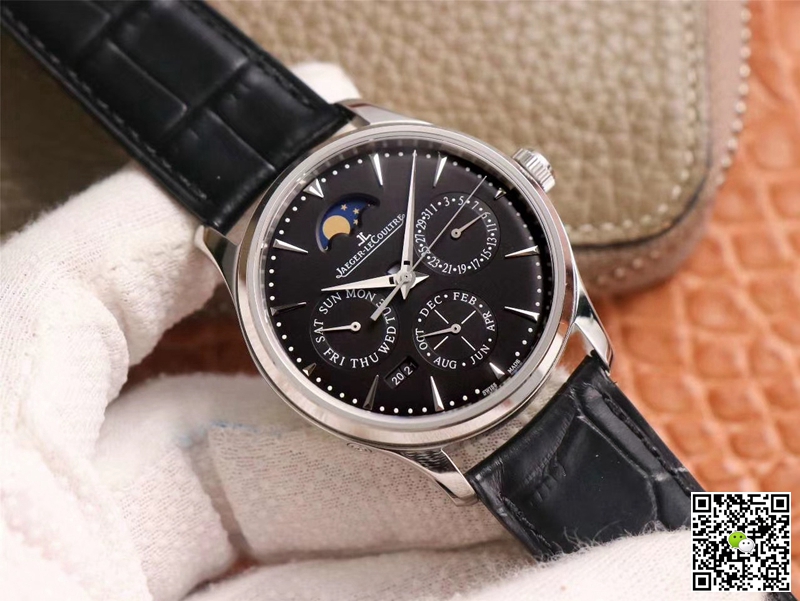 Replica Jaeger LeCoultre Master Ultra Thin 1308470 1:1 Best Edition V9 Factory Black Dial Swiss ETA868