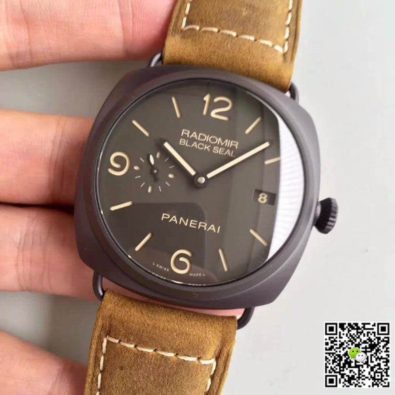 Pa*e*a1 Replica Radiomir PAM505 VS Factory 1:1 Best Edition Swiss ETA P9000 S*perlumed Gray Dial