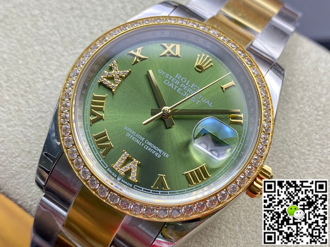 Replica R01ex Datejust M126283RBR-0012 1:1 Best Edition EW Factory Green Dial