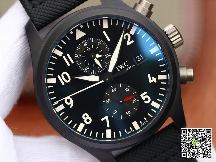 Replica IWC Pilot TOP GUN IW389001 1:1 Best Edition ZF Factory Black Dial