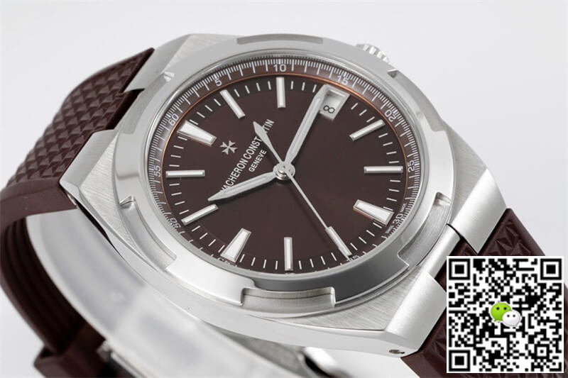 Replica Vacheron C0nstan1n Overseas 4500V 1:1 Best Edition PPF Factory Brown Rubber Strap