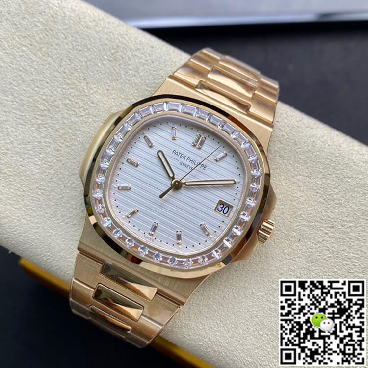 Replica Pat*k Phi1i*pe Nautilus 1:1 Best Edition PPF Factory Rose Gold With D1am0nds
