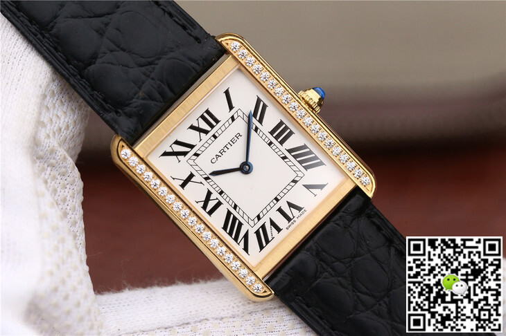 Ca*t1er Replica Tank Ladies 1:1 Best Edition K11 Factory Yellow Gold D1am0nd