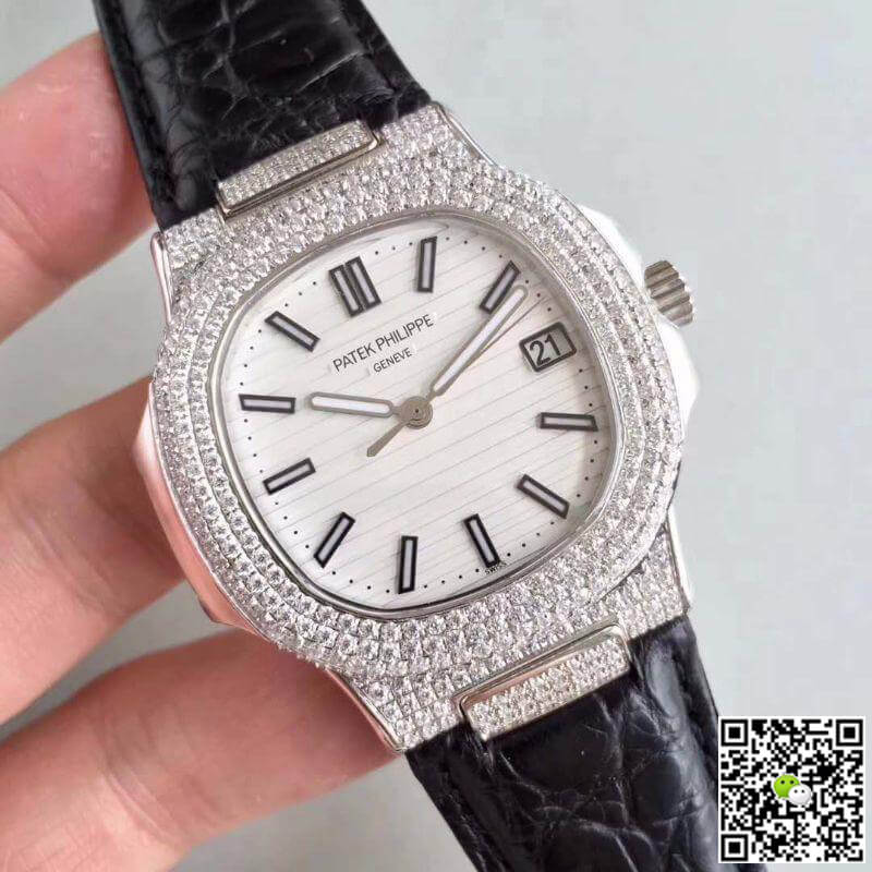 Pat*k Phi1i*pe Replica Nautilus Jumbo 5719/1G-001 1:1 Best Edition Swiss ETA324 White Dial