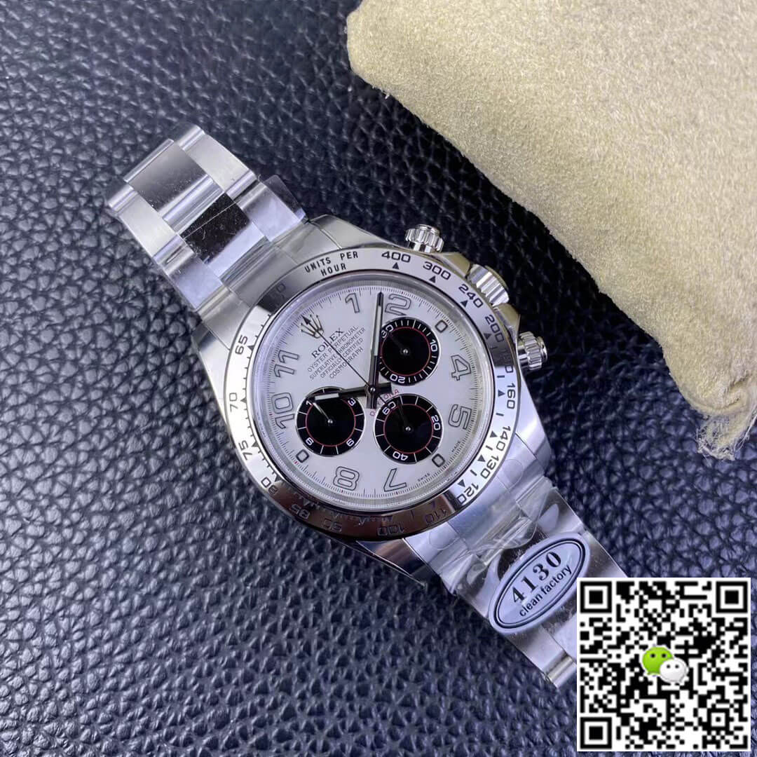 Replica R01ex Cosmograph Daytona 1:1 Best Edition Clean Factory V3 Stainless Steel White Dial