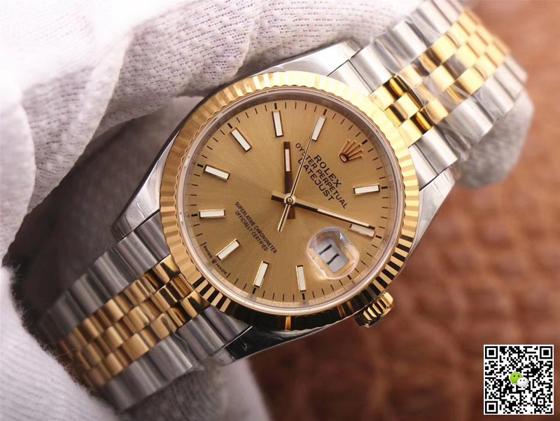 Replica R01ex Datejust M126233-0015 1:1 Best Edition Champagne Dial