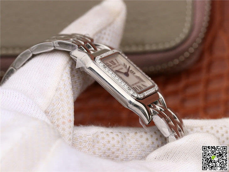 Replica Panthere De Ca*t1er W4PN0008 1:1 Best Edition GF Factory D1am0nd Silver Dial