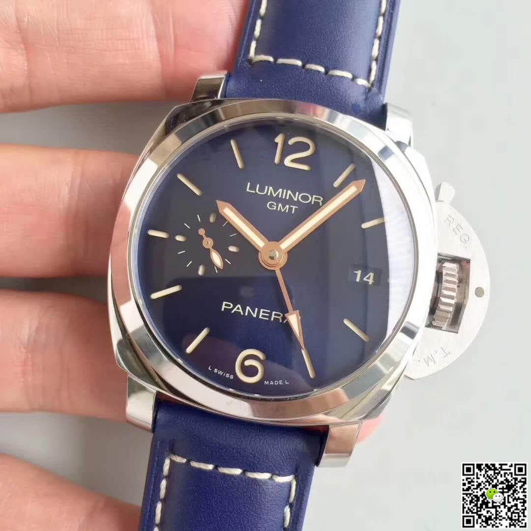 Pa*e*a1 Replica Luminor 1950 PAM688 ZF Factory 1:1 Best Edition Swiss ETA P9001 Blue Leather Strap
