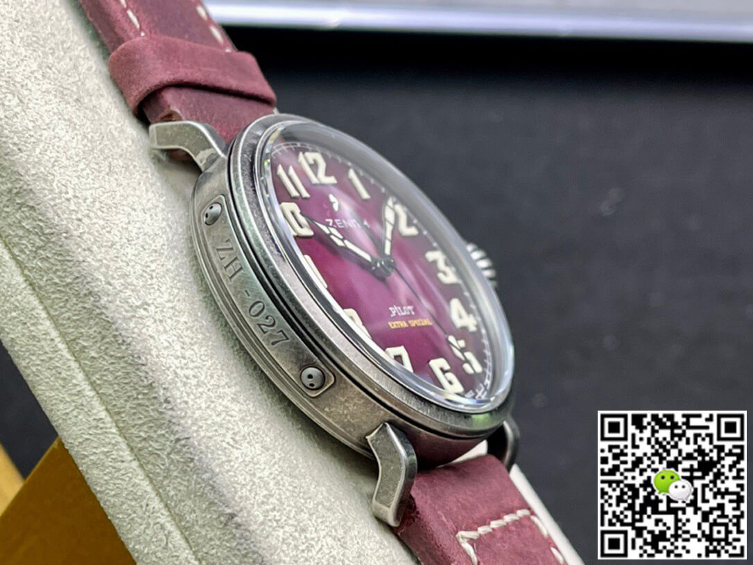 Replica Zenith Pilot 11.2430.679.21.C801 XF Factory 1:1 Best Edition Swiss ETA9015 Pink dial