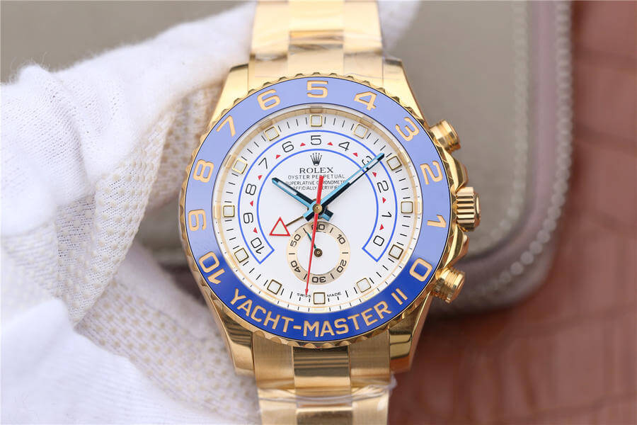 Replica Yacht-Master II M116688-0002 1:1 Best Edition JF Factory Yellow Gold