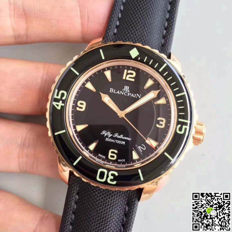 Replica Blancpain Fifty Fathoms 5015-3630-52 ZF Factory Mechanical Watches 1:1 Best Edition Swiss ETA2836-2 Black Dial