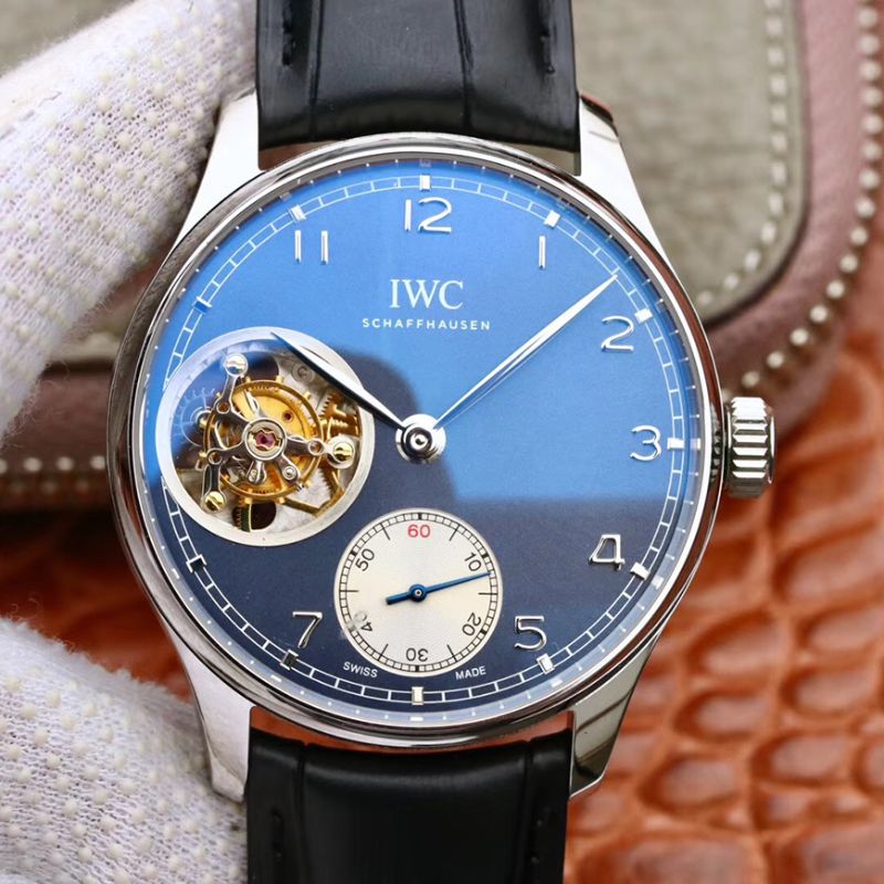 IWC Replica Portuguese Tourbillon IW546302 ZF Factory Men Watches 1:1 Best Edition Swiss Tourbillon Blue Dial