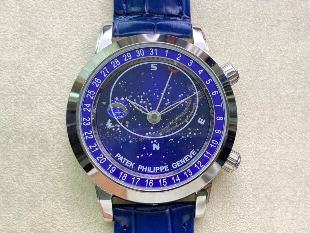 Replica Pat*k Phi1i*pe Grand Complications 6102P-001 1:1 Best Edition AI Factory Sky Moon Blue Dial