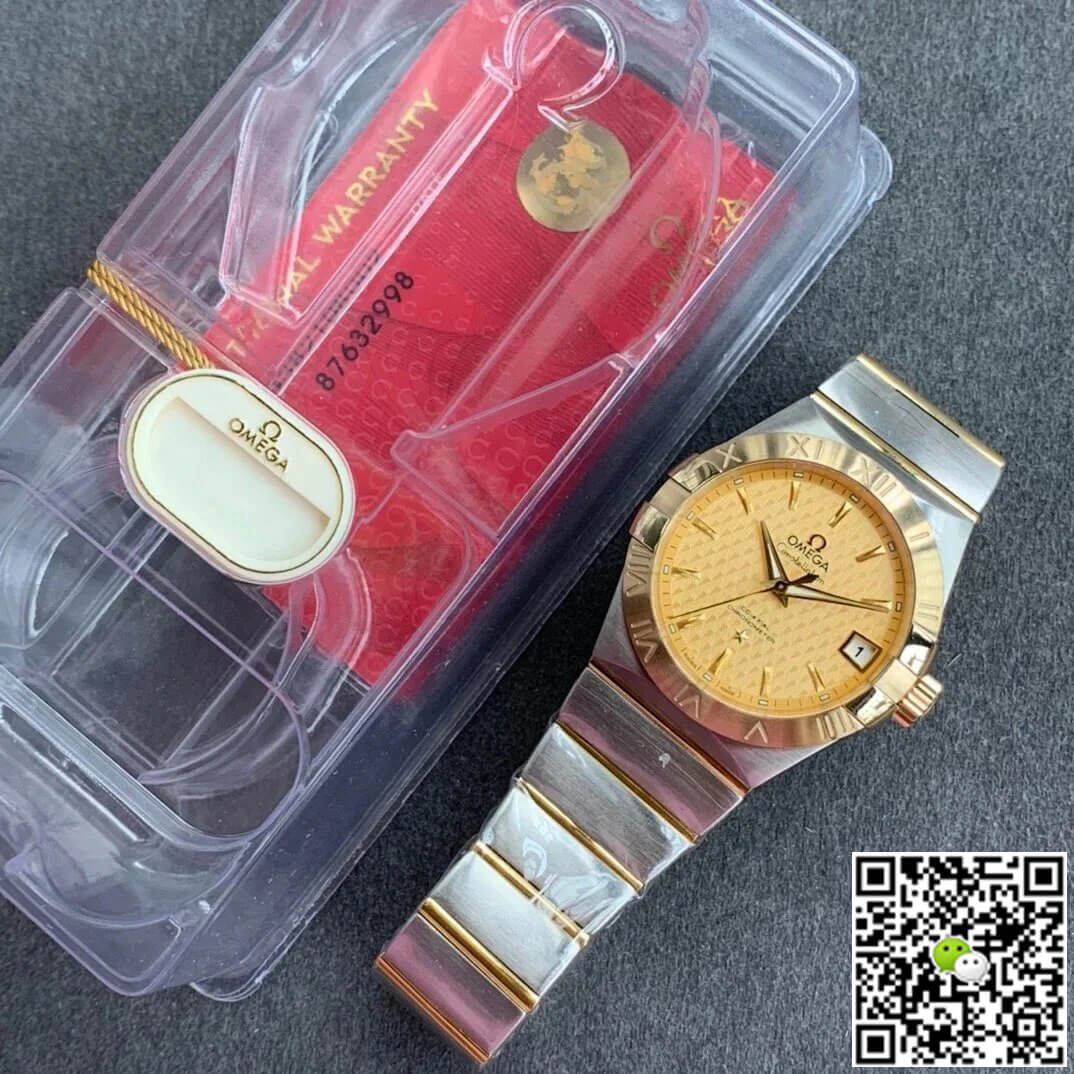Replica 0me*ga Constellation 123.20.38.21.08.002 1:1 Best Edition VS Factory Champagne Dial