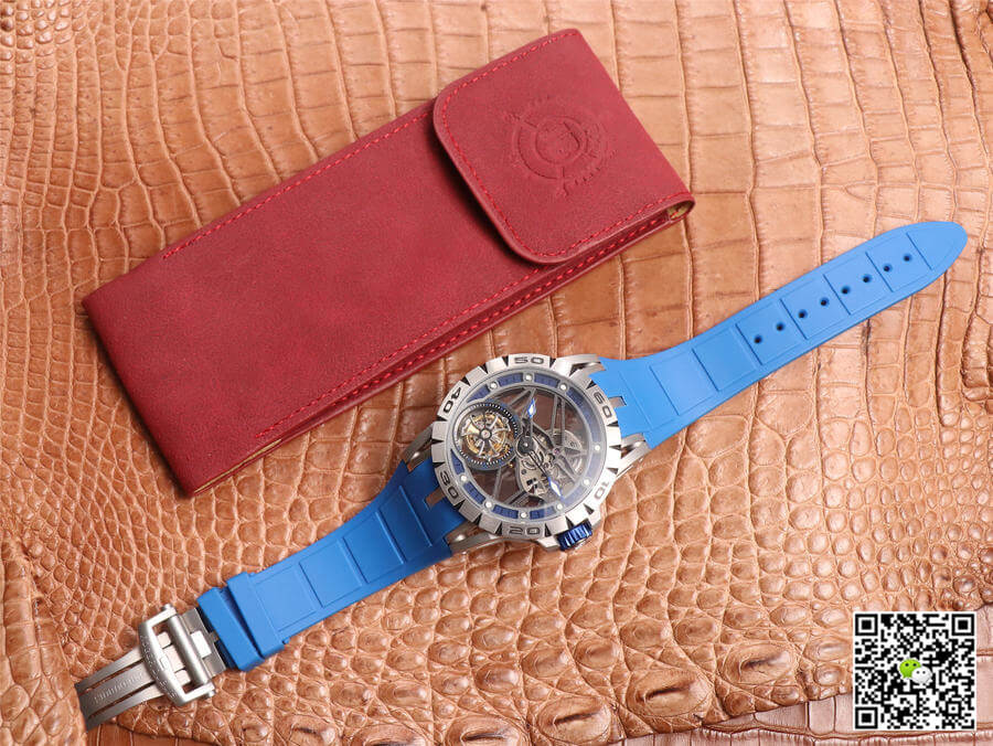 Replica Roger Dubuis Excalibur Spidr RDDBEX0479 1:1 Best Edition JB Factory Tourbillon Skeleton Dial