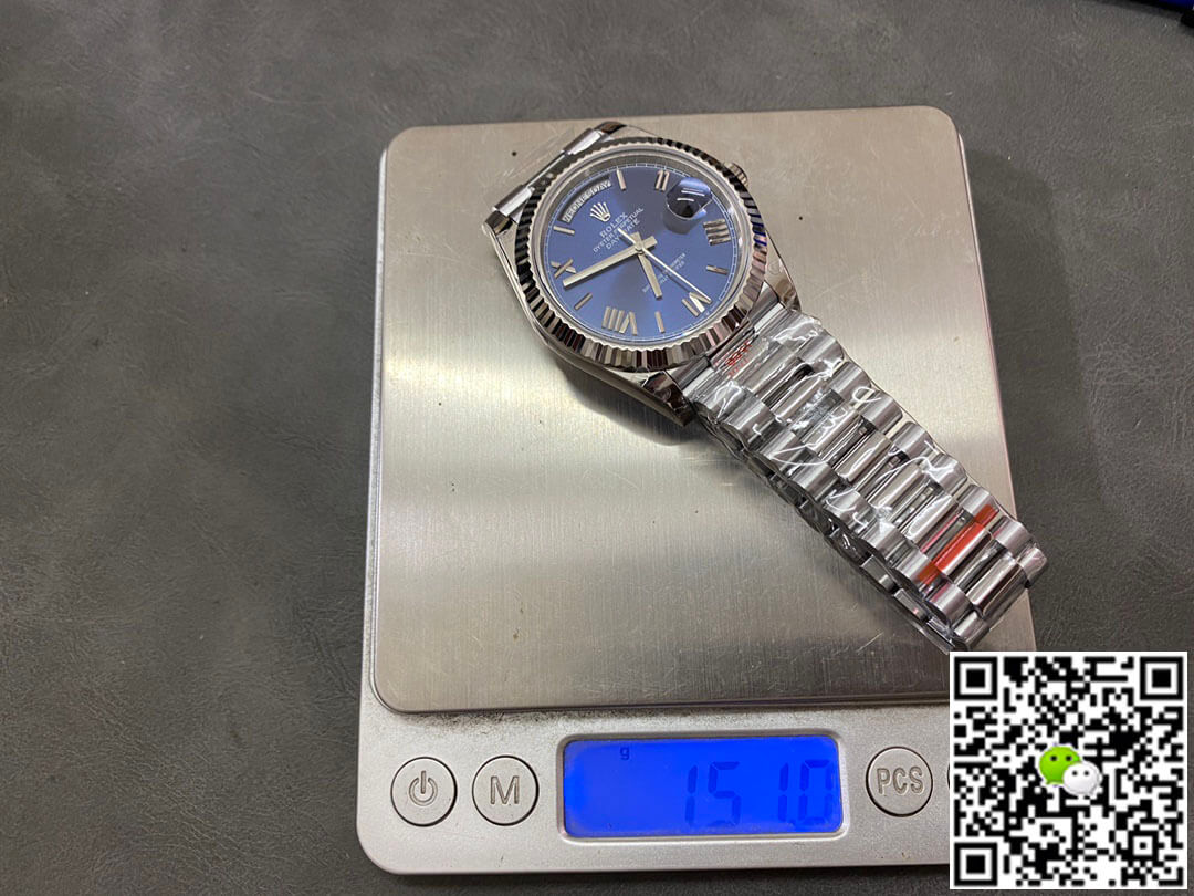 Replica R01ex Day Date M228236-0007 1:1 Best Edition GM Factory V2 Blue Dial