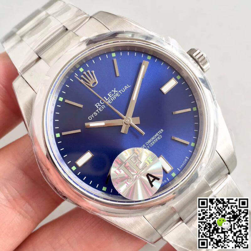Replica R01ex Oyster Perpetual 39mm 114300 JF Factory 1:1 Best Edition Swiss ETA3132 Blue Dial
