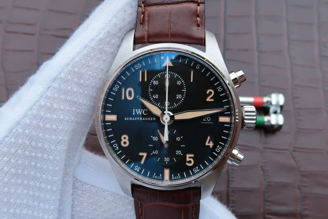 Replica IWC Pilot IW387808 1:1 Best Edition ZF Factory Black Dial