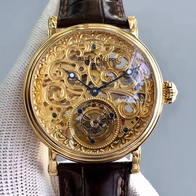Pat*k Phi1i*pe Replica Tourbillon P83000 1:1 Best Edition Yellow Gold Swiss Tourbillon