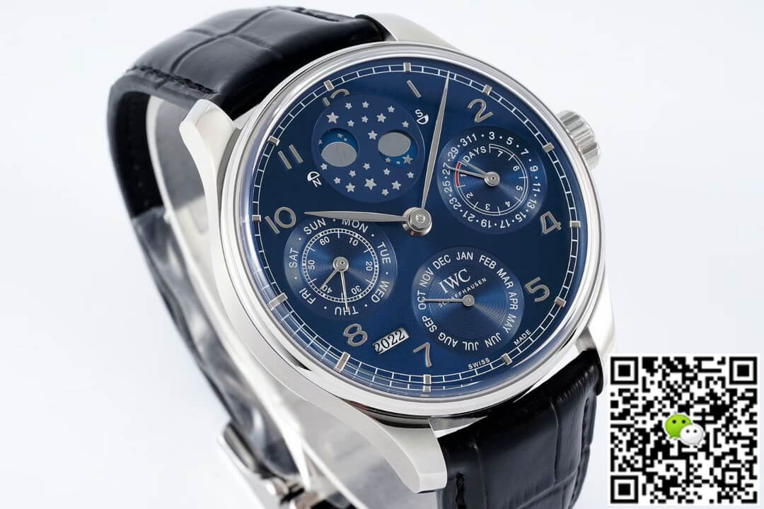 Replica IWC Portuguese Perpetual Calendar IW503401 1:1 Best Edition APS Factory Blue Dial