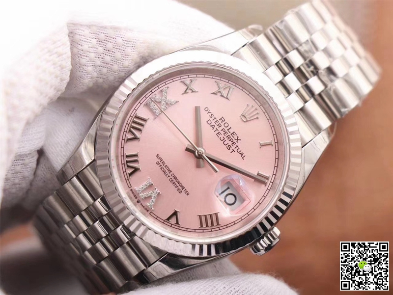Replica R01ex Datejust M126234-0031 1:1 Best Edition EW Factory Pink Dial Swiss ETA3235