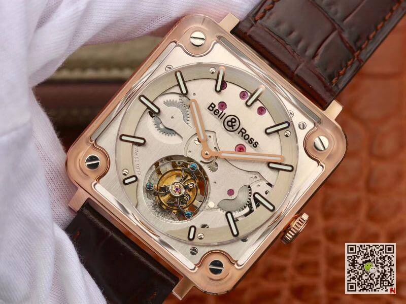 Replica Bell   Ross BR-X2 Tourbillon 18K Rosegold Case Mechanical Watches 1:1 Best Edition Swiss ETA380 Tourbillon Movement