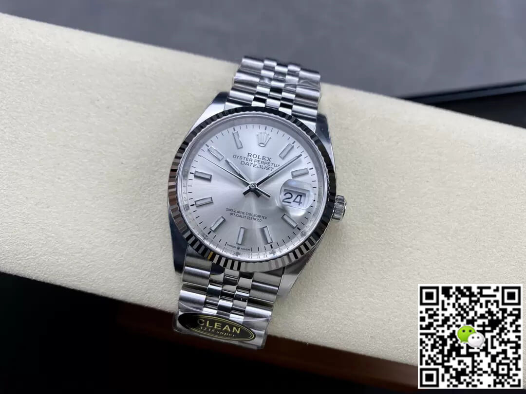 Replica R01ex Datejust M126234-0013 36MM 1:1 Best Edition Clean Factory Silver Dial
