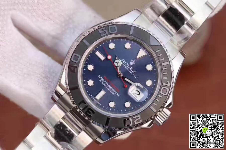Replica R01ex Yacht-Master 116622LN EW Factory 1:1 Best Edition Swiss ETA3135 Blue Dial