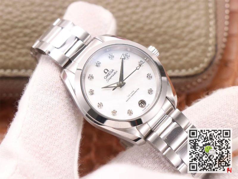 Replica 0me*ga Seamaster 220.10.38.20.52.001 Aqua Terra 150M 1:1 Best Edition VS Factory White dial Swiss 8800