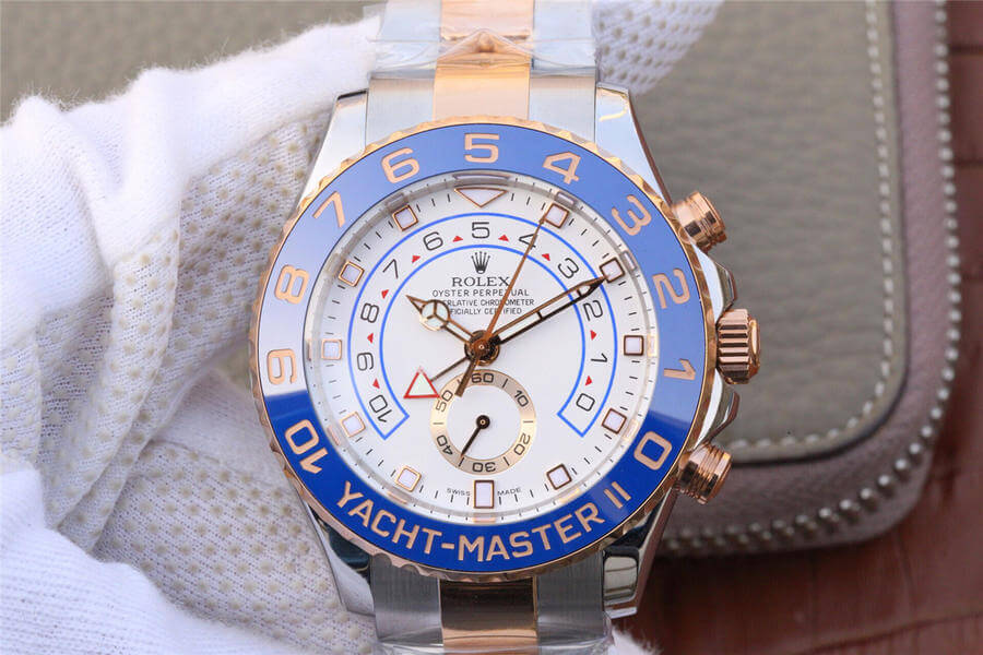 Replica R01ex Yacht-Master M116681-0002 1:1 Best Edition JF Factory Rose Gold