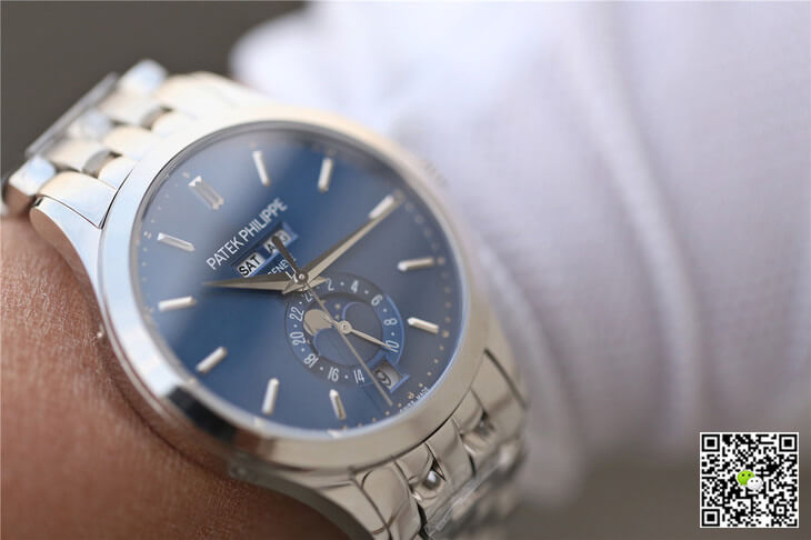 Replica Pat*k Phi1i*pe Complications 5396/1G-001 1:1 Best Edition KM Factory White Gold Blue Dial