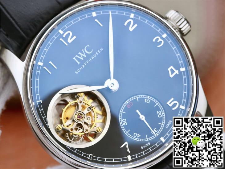 Replica IWC Portuguese Tourbillon 1:1 Best Edition ZF Factory Black Dial