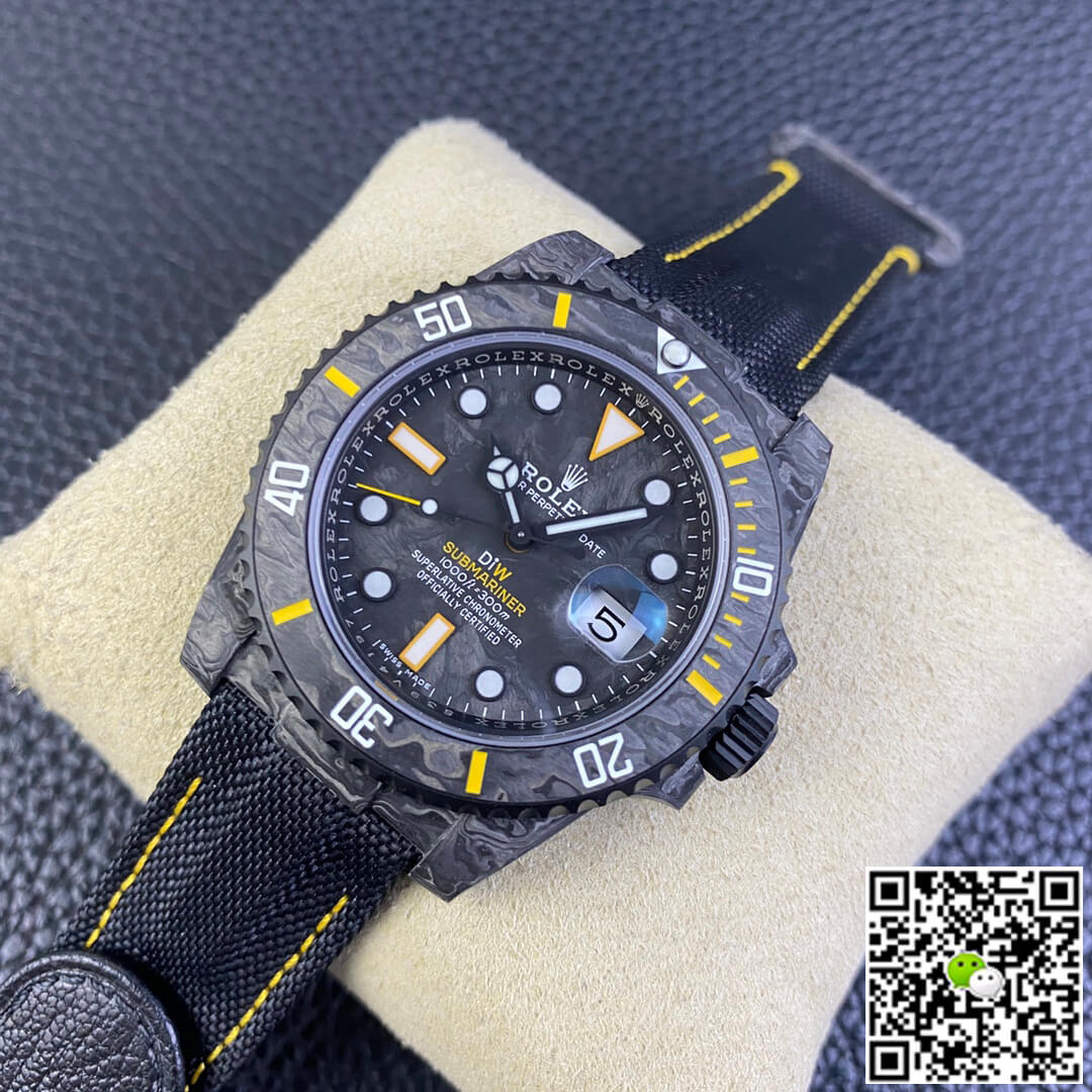 Replica R01ex Submariner 1:1 Best Edition VS Factory DIW Carbon Fiber Bezel