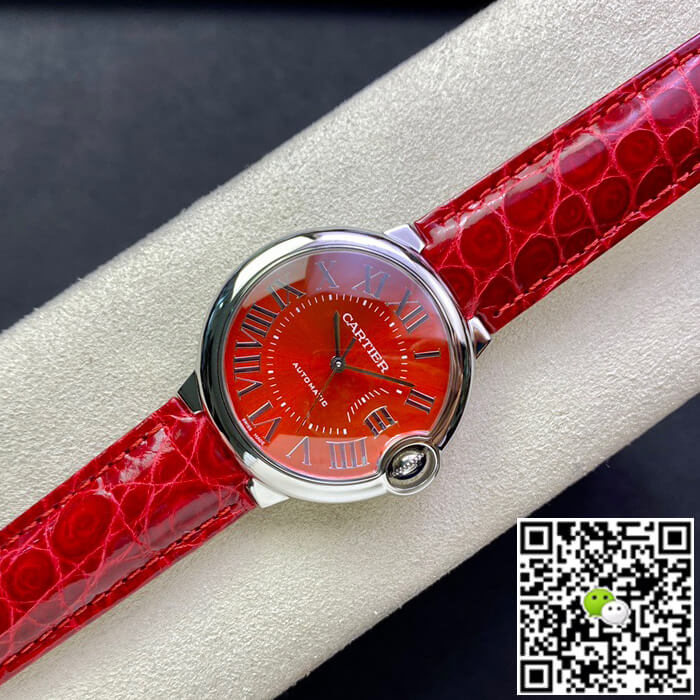 Replica Ballon Bleu De Ca*t1er 33MM 1:1 Best Edition Red Dial