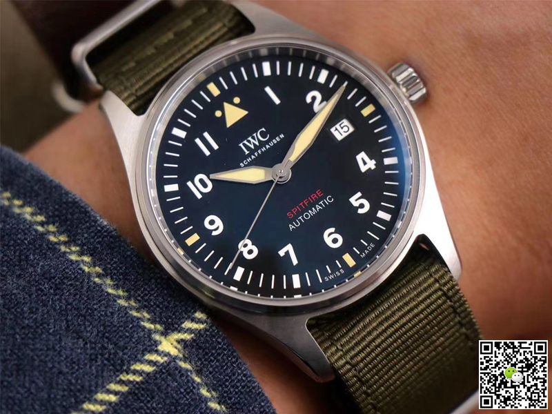 Replica IWC Pilot Spitfire IW326801 1:1 Best Edition MKS Factory Black Dial Swiss ETA9015