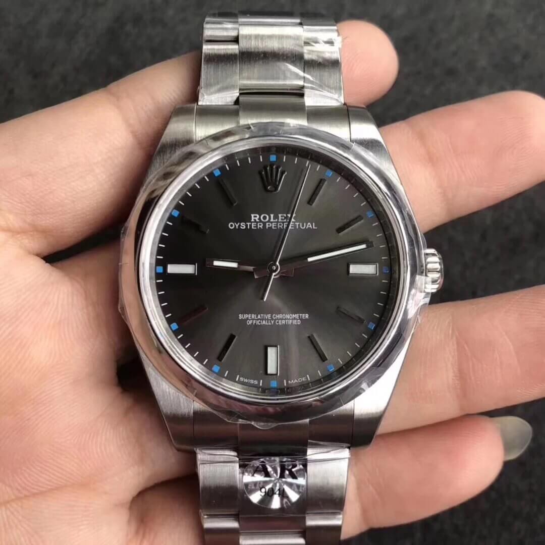 Replica R01ex Oyster Perpetual 114300 39MM AR Factory 1:1 Best Edition Grey Dial