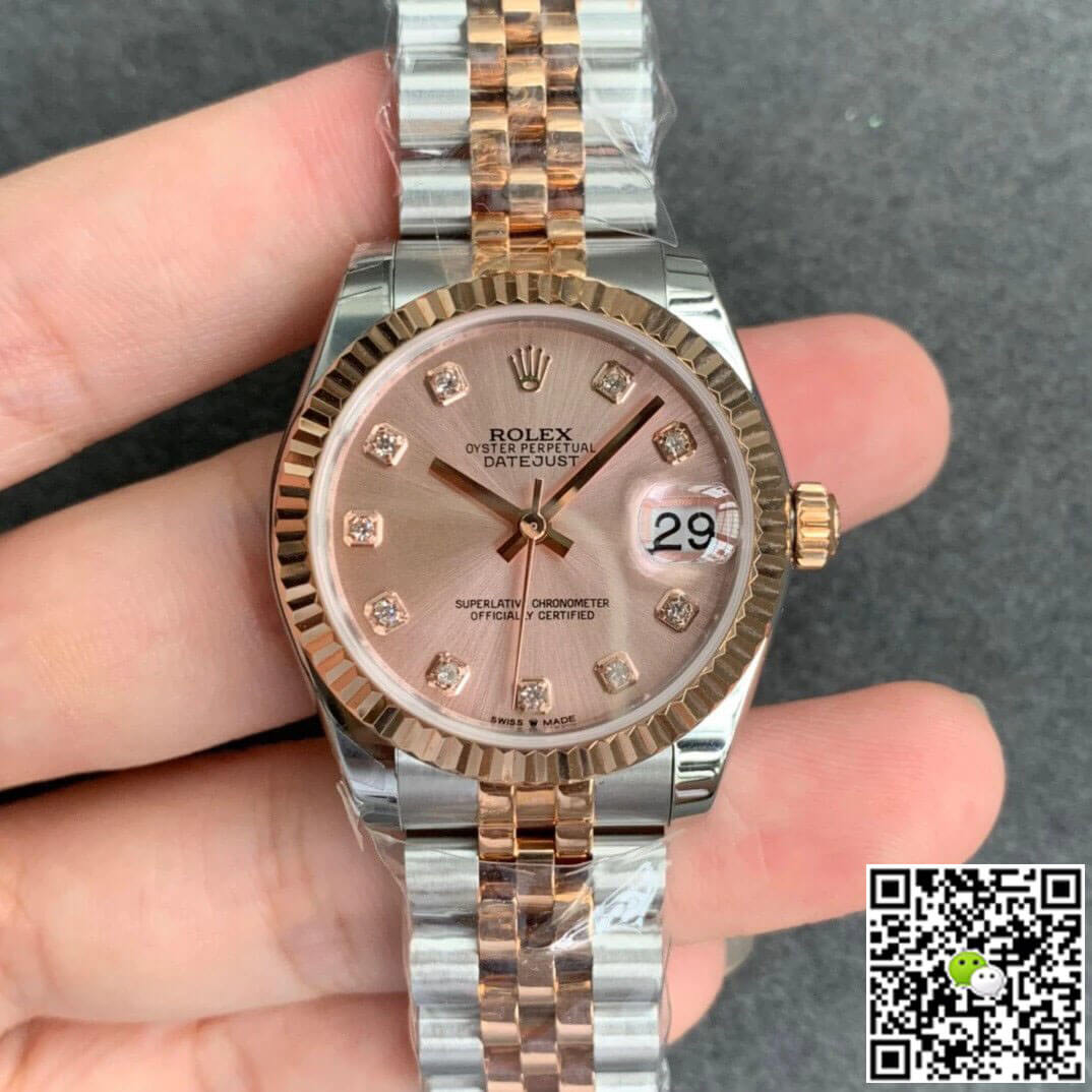 Replica R01ex Datejust M278271-0024 1:1 Best Edition GS Factory Rose Gold Dial