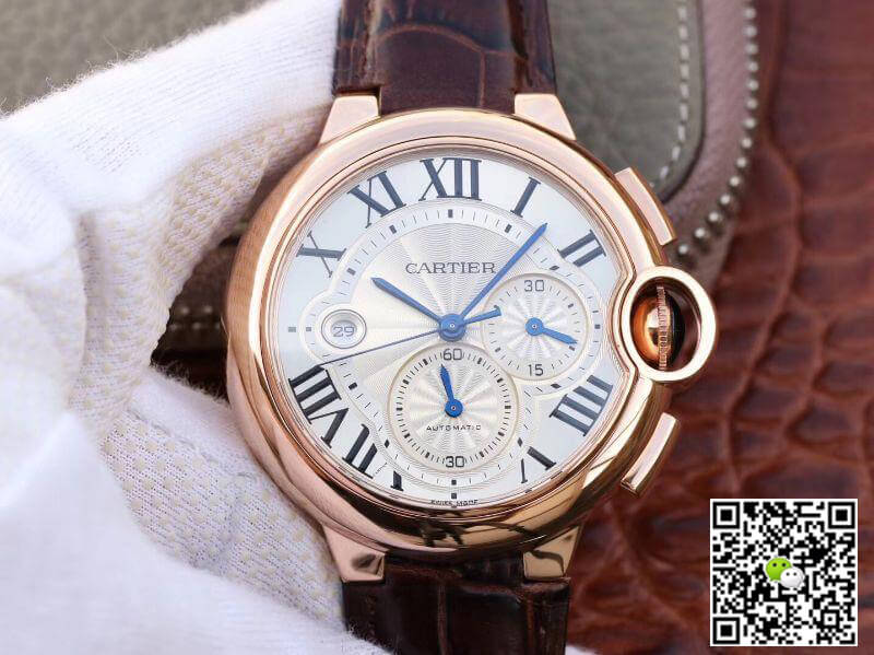 Replica Ballon Bleu De Ca*t1er W6920074 ZF Factory Men Watches 1:1 Best Edition Swiss ETA7750 White Textured Dial