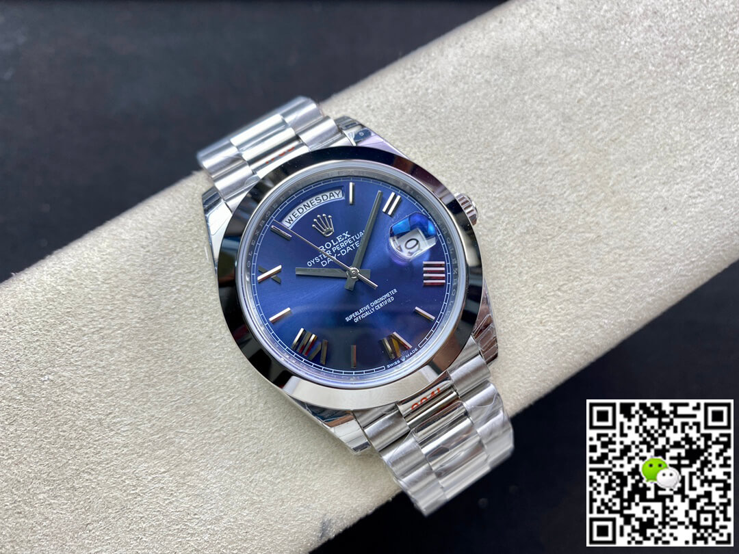 Replica R01ex Day Date M228206-0015 1:1 Best Edition EW Factory Blue Dial