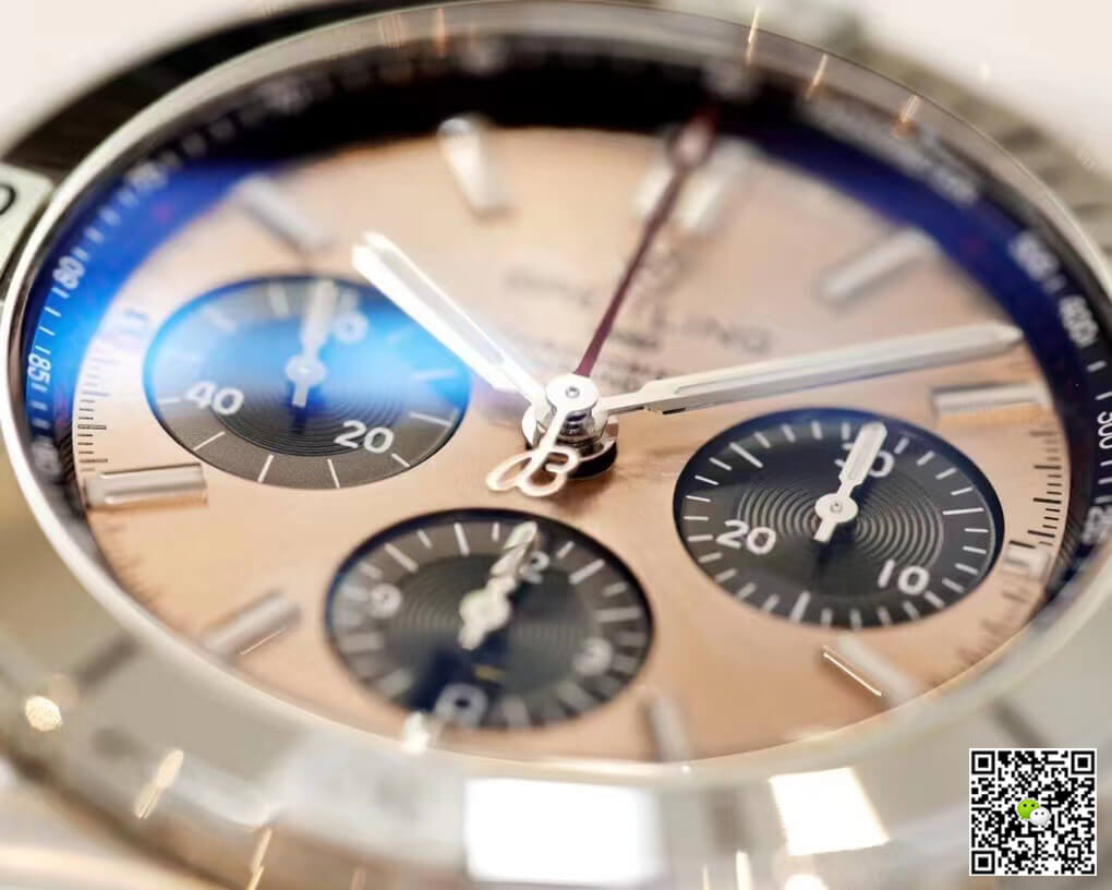 Replica Breitling Chronomat AB0134101K1A1 1:1 Best Edition GF Factory Rose Gold Dial