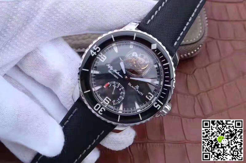 Replica Blancpain Fifty Fathoms Tourbillon 5025-1530-52 1:1 Best Edition Swiss Tourbillon S*perlumed Black Dial