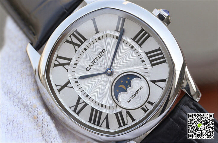 Replica Drive De Ca*t1er Moonphase WSNM0008 1:1 Best Edition Stainless Steel