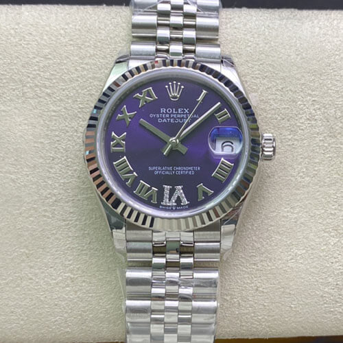 Replica R01ex Datejust M178274-0088 1:1 Best Edition EW Factory Purple Dial