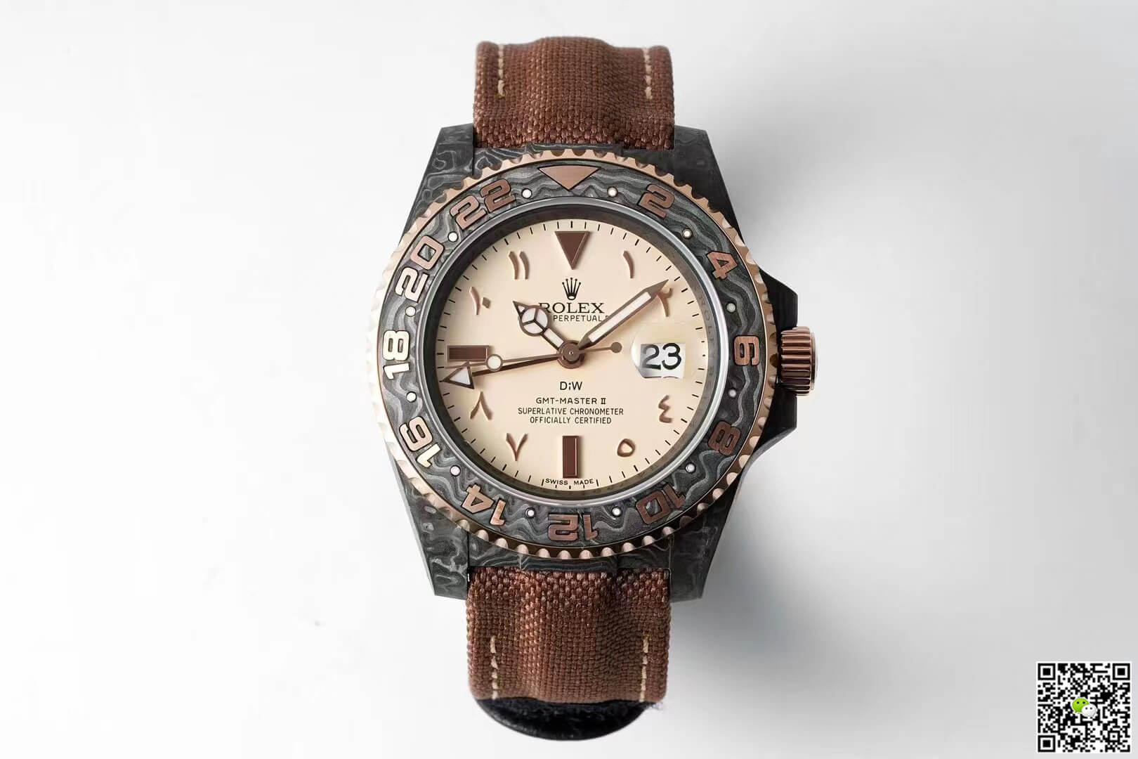 Replica R01ex GMT-MASTER II Diw 1:1 Best Edition Brown Fabric Strap