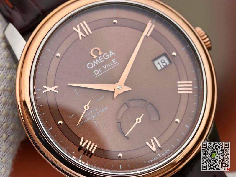 Replica 0me*ga De Ville Prestige 424.23.40.20.13.001 TW Factory 1:1 Best Edition Swiss ETA2824 Brown Dial